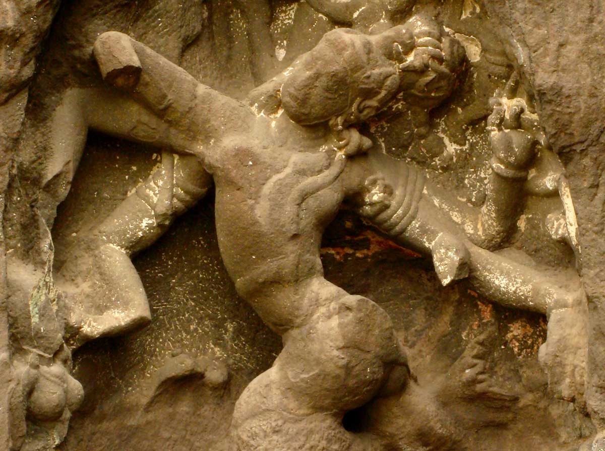 Shiva at Kailashnath Temple in Ellora